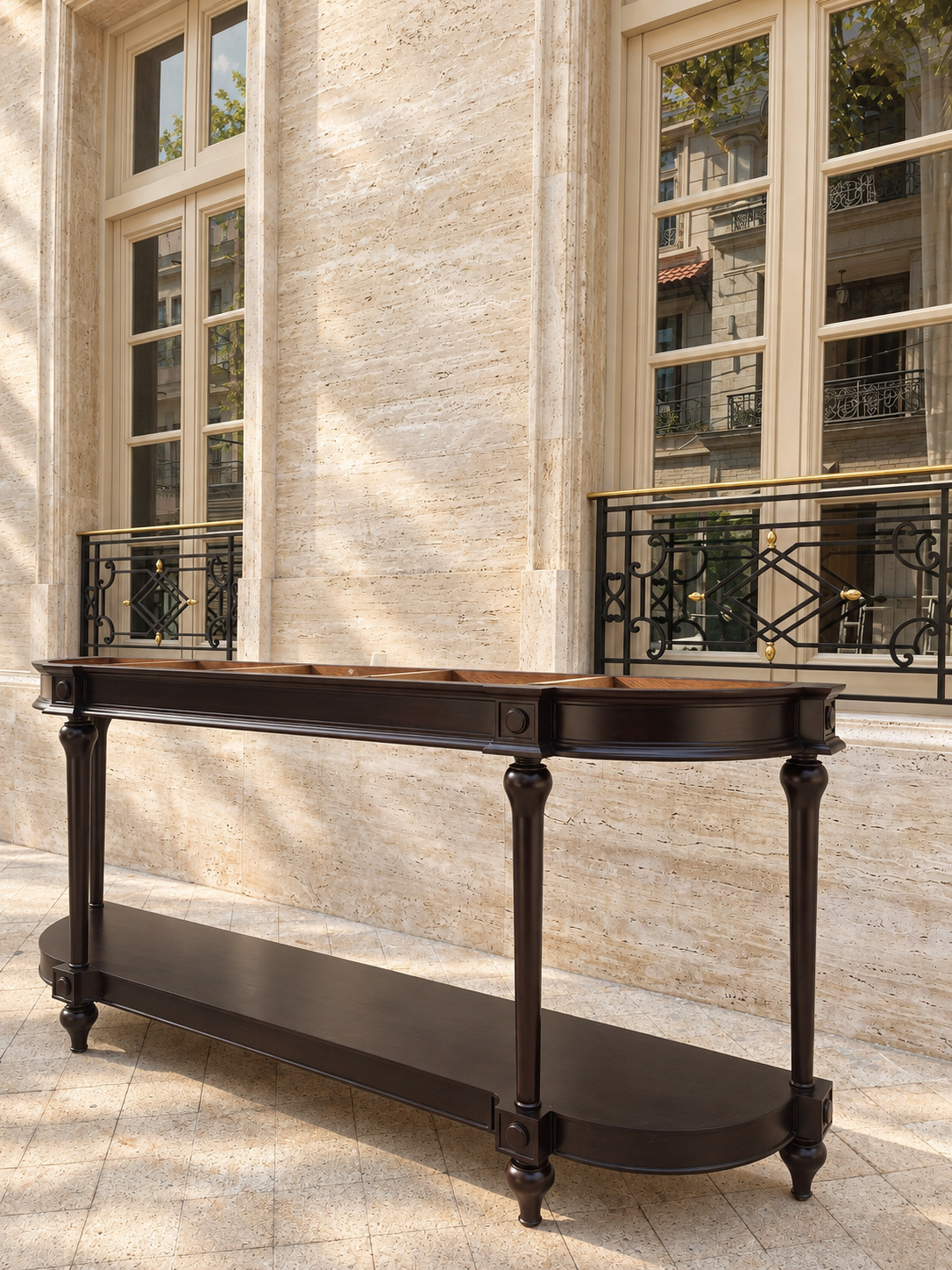 Kết cấu và tỷ lệ khung bàn console gỗ